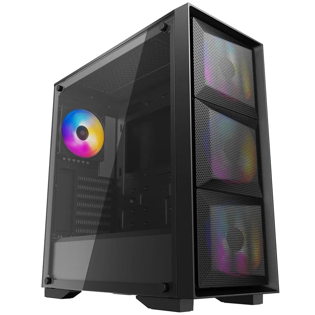 DEEPCOOL ATX MATREXX 50 MESH 4FS w/o PSU 1*USB 3.0 4xRGB FANS Mesh front panel Fully black