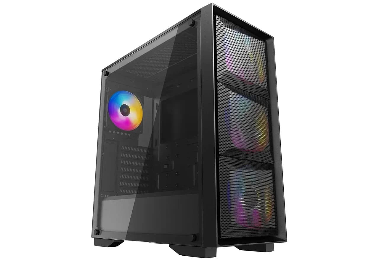 DEEPCOOL ATX MATREXX 50 MESH 4FS w/o PSU 1*USB 3.0 4xRGB FANS Mesh front panel Fully black