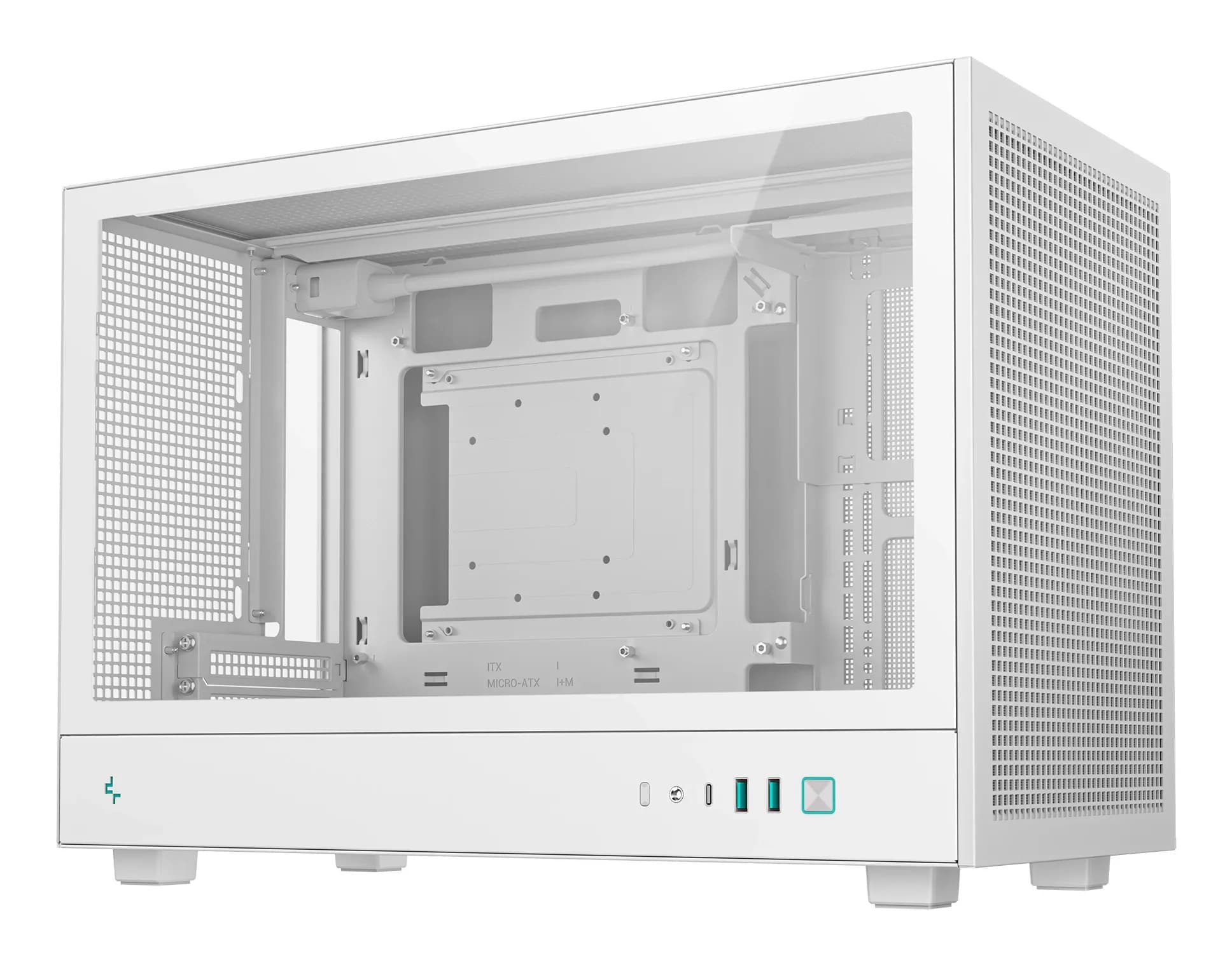 DEEPCOOL MATX CH260 WH WHITE w/o PSU USB 3.0 Front Type-C, Mesh panel