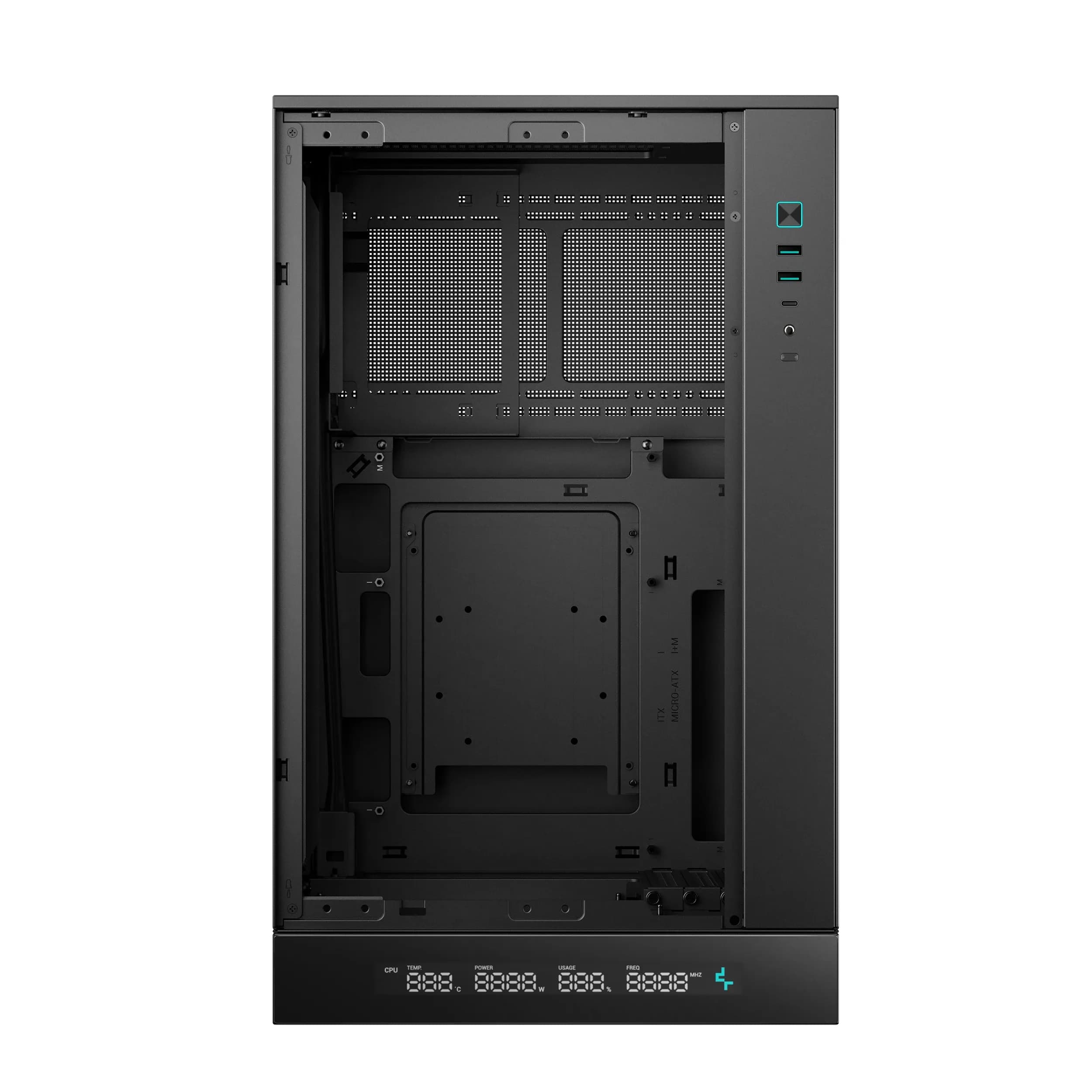 DEEPCOOL MATX CH270 DIG. w/o PSU USB 3.0 Front Type-C, Mesh panel
