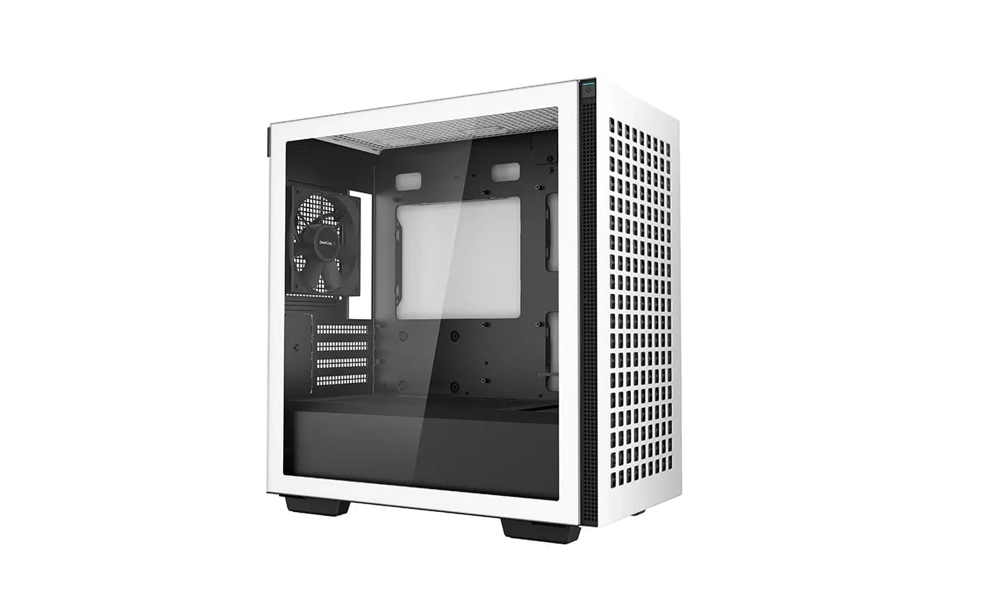 DEEPCOOL MATX CH370 WH WHITE w/o PSU 2*USB 3.0 1×120mm Grill design front panel