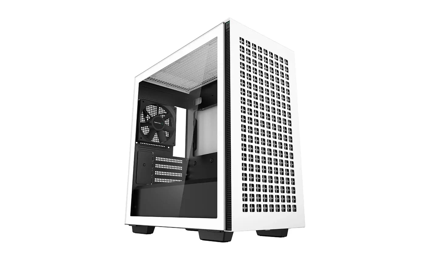 DEEPCOOL MATX CH370 WH БЕЛЫЙ без БП, 2*USB 3.0, 1×120mm, передняя панель с решетчатым дизайном