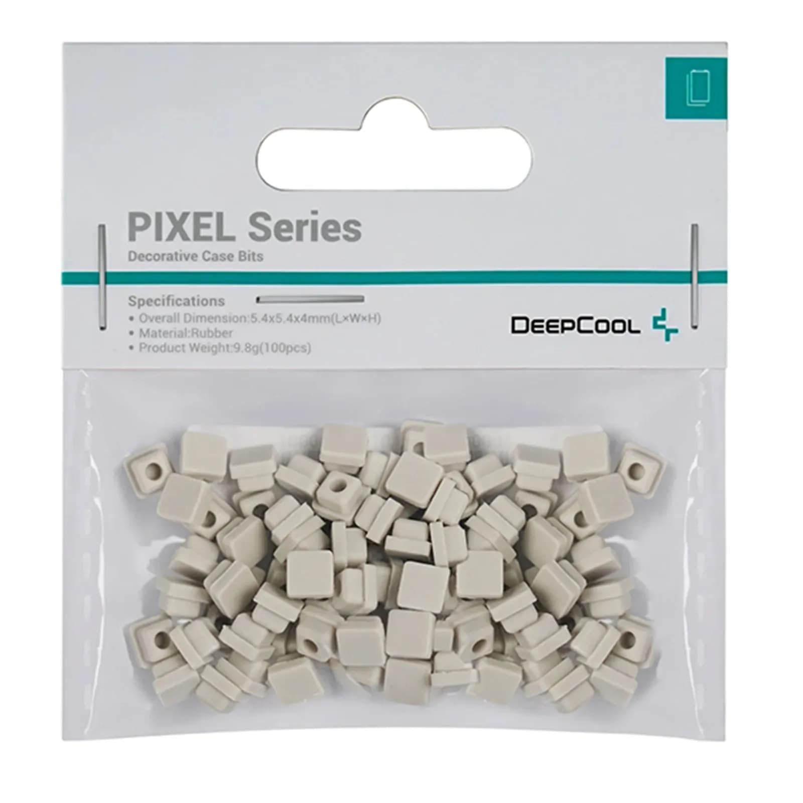 Декоративный резиновый элемент DEEPCOOL PIXEL GY для корпусов DEEPCOOL MESH (100 pcs pack), серый
