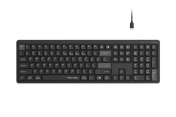 Клавиатура A4Tech Fstyler FBX55C, чёрная, Bluetooth / 2,4 ГГц, EN/RU